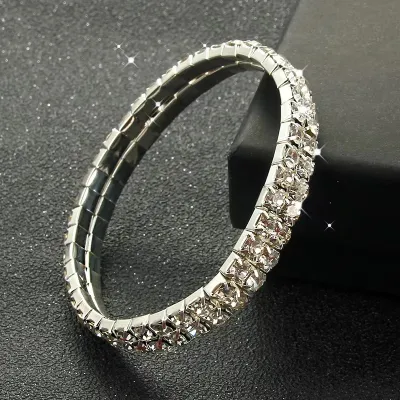 Luxury Shiny Crystal Double Row Adjustable Bracelets 